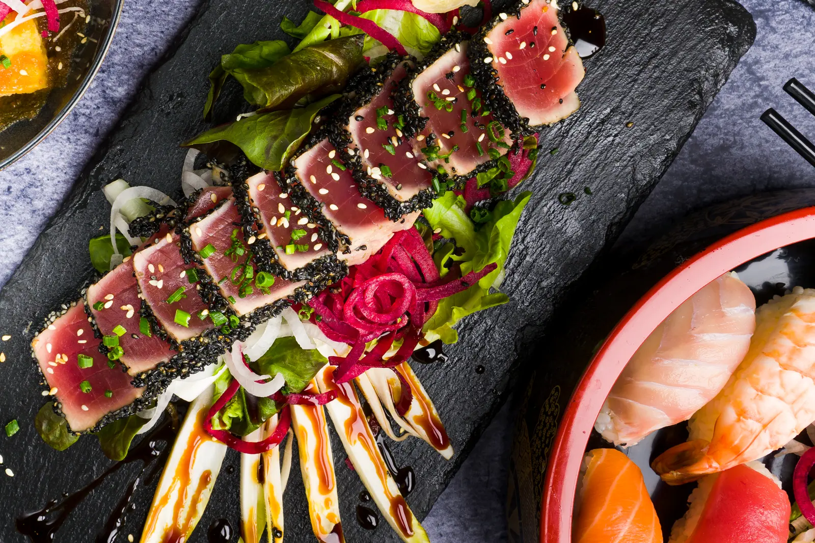 Nigiri Close-up aus der Tokoro Sushibar – Sushi Leipzig im Tokoro