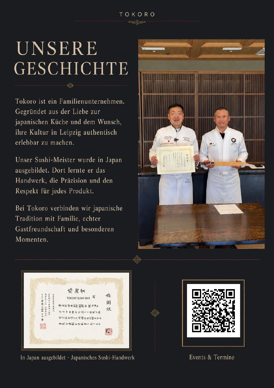 Speisekarte Tokoro Sushi Leipzig – Seite 1 von 19